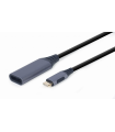 ADAPTADOR GEMBIRD USB TIPO C A DISPLAYPORT MACHO, GRIS ESPACIAL