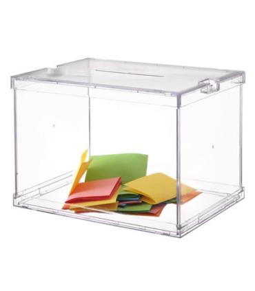 URNA ELECTORAL METACRILATO MODELO OFICIAL 310x440x315MM CON 2 PRECINTOS SEGURIDAD ARCHIVO2000 6158 CS TP