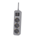 Regleta con Interruptor Philips CHP2134G/ 3 Tomas de corriente/ Cable 1.5m/ Gris