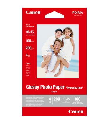 PAPEL GLOSSY CANON 10X15 - 200GR M - 100 HOJAS - GP501
