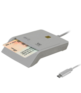 Lector de DNI y Tarjetas Woxter PE26-198/ Blanco/ USB 2.0