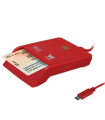 Lector De DNI Y Tarjetas Woxter PE26-199/ Rojo/ USB 2.0