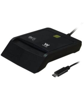 Lector de DNI y Tarjetas Woxter PE26-200/ Negro/ USB 2.0