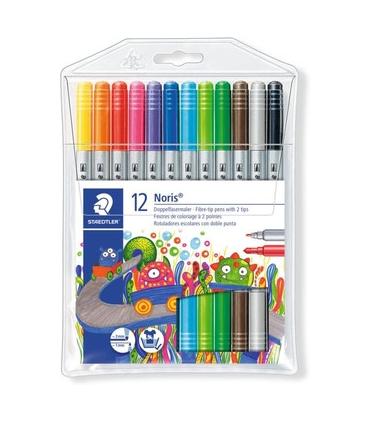 ESTUCHE CARTN CON 12 ROTULADORES DOBLE PUNTA COLORES NEN STAEDTLER 3200 C12