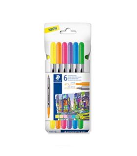 ESTUCHE CARTN CON 6 ROTULADORES DOBLE PUNTA COLORES NEN STAEDTLER 3200 C6F