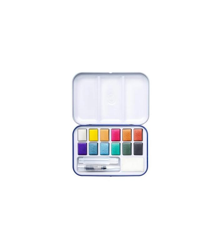 ESTUCHE METALICO ACUARELAS 12 COLORES METALIZADOS STAEDTLER 888M M12-C