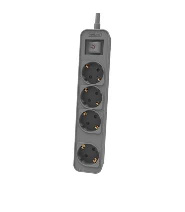 Regleta con Interruptor Philips CHP2144G/62/ 4 Tomas de corriente/ Cable 1.5m/ Gris