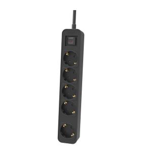 Regleta Con Interruptor Philips CHP2154B 10  5 Tomas De Corriente  Cable 1.5m  Negro