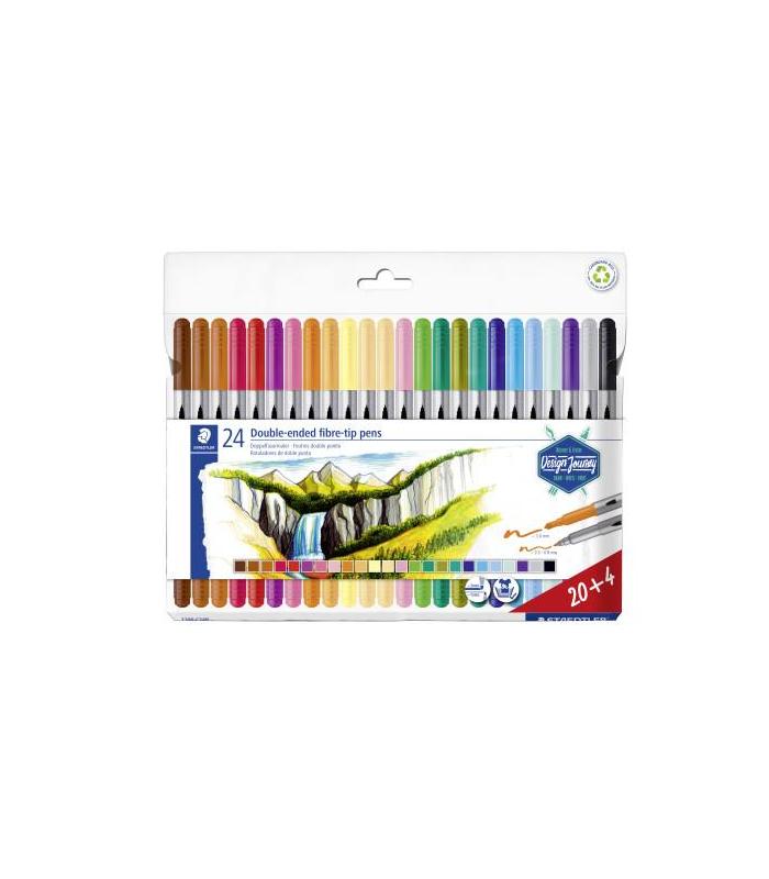 ESTUCHE CARTN CON 12 ROTULADORES DOBLE PUNTA COLORES PASTEL STAEDTLER 3200 C12PA