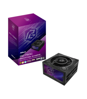 FUENTE ALIMENTACION ASROCK PG-750G,PSU,750W,80 PLUS GOLD/A,135MM,MODULAR,PCI-E 5.1 (12+4pin)x1,PCI-E (6+2 pin)x3,SATA (5 pin)x9