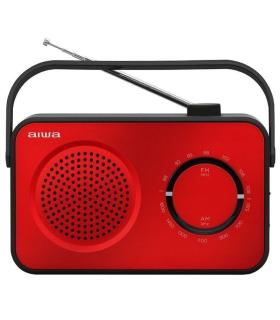 Radio Porttil Aiwa R-190RD/ 2W/ con Cable/ a Pilas/ Roja