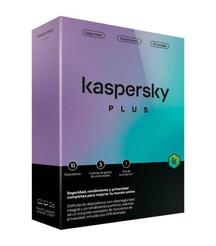 Antivirus Kaspersky Plus/ 10 Dispositivos/ 1 Ao