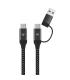 EWENT EW9918 Cable De Carga Usb-C A UsbA B 2 En 1