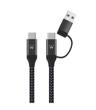 EWENT EW9918 Cable De Carga Usb-C A UsbA B 2 En 1