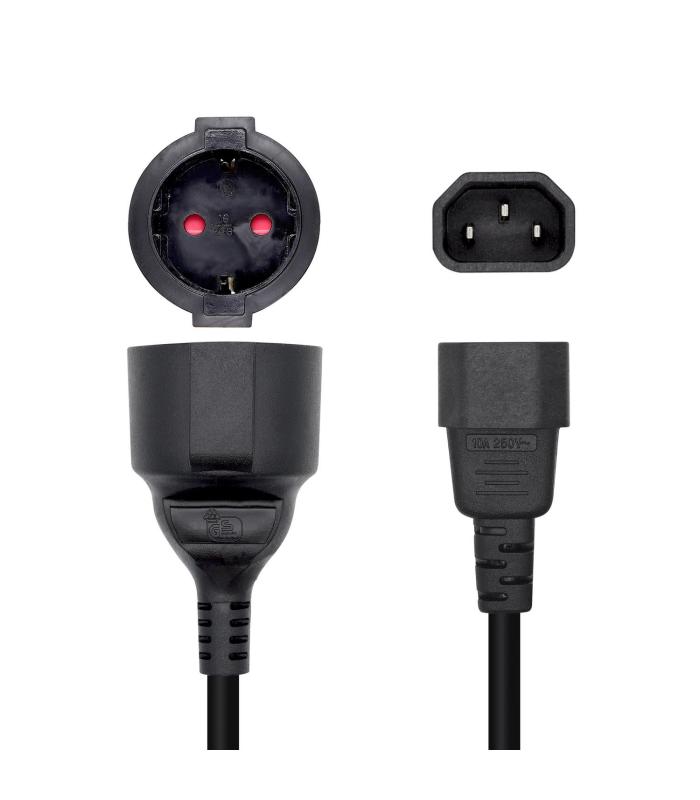 CABLE ALIMENTACION 16A C14M A CEE7H 25CM AISENS A132-0467