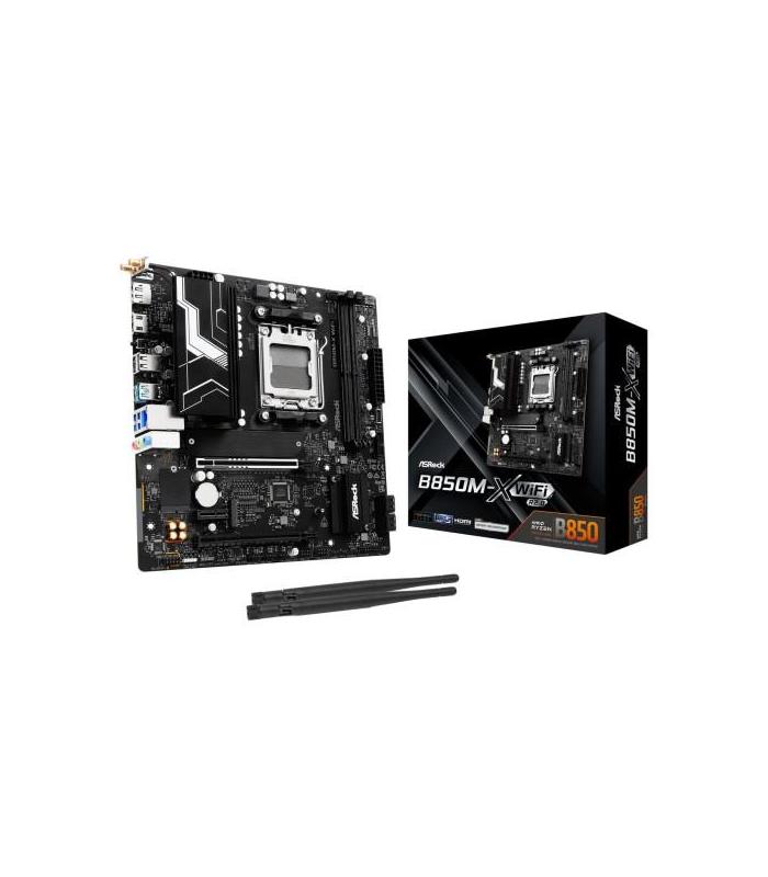 PLACA ASROCK B850M-X WIFI R2.0,AMD,AM5,B850,2DDR5,128GB,1HDMI+1DP,4SATA3,2.5GBLAN,WIFI6E+BT5.2,5USB3.2+2USB TYPE-C,MATX