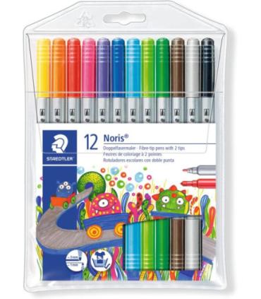 ESTUCHE CARTN CON 24 ROTULADORES DOBLE PUNTA COLORES PASTEL STAEDTLER 3200 C24P