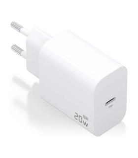 Cargador De Pared GaN Aisens A110-0938  1xUSB Tipo-C  20W  Blanco