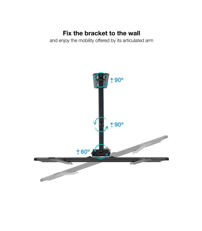 Soporte De Pared Giratorio  Inclinable  Nivelable TooQ LP7843TN-B Para TV De 32-55'  Hasta 35kg