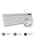 COMBO TECLADO RATON SUBBLIM WIRED ERGO KEYS SILENT FLAT HQ SILVER