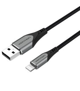 Cable USB 2.0 Lightning Vention LABHD/ USB Macho - Lightning Macho/ Hasta 12W/ 480Mbps/ 50cm/ Gris