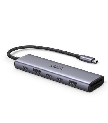HUB UGREEN 7EN1 USB-C A HDMI 2XUSB-C USB-A SD TF