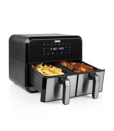 Freidora Por Aire   Sin Aceite Princess Double Basket Airfryer 182074  2400W  Capacidad 8L