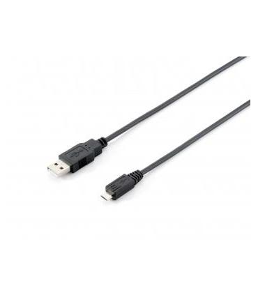 Equip - Cable USB 2.0 A MicroUSB - USB A A USB Micro B - 1,0m - Negro