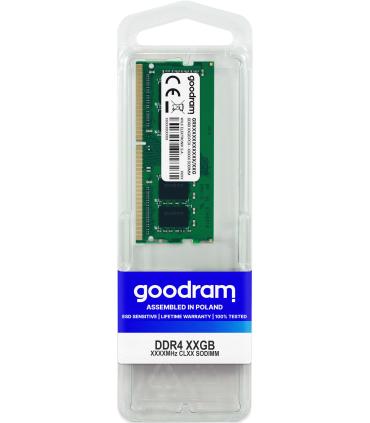 Goodram - DDR4 - 8GB - SODIMM De 260 Espigas - 2666 Mhz   PC4-21300- 1.2 V - SR - CL19 - Sin Memoria Intermedia - No ECC
