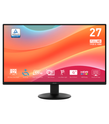 MSI MONITOR PRO MP272L. 27\". PLANO IPS. 1920x1080 . 100HZ. NEGRO