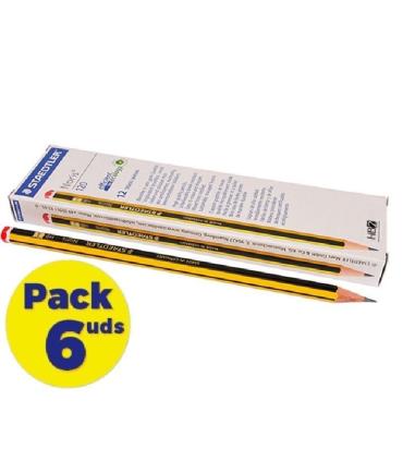 Lpices de Grafito Staedtler Noris 120-2/ HB/ 6 cajas de 12 unidades