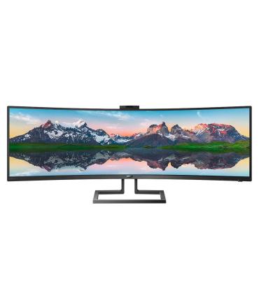 Monitor Profesional Ultrapanormico Curvo Philips 499P9H 48.8'  Dual QHD  Webcam  Multimedia  Regulable En Altura  Negro