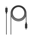 Cable USB 2.0 Tipo-C Nanocable 10.01.2302/ USB Tipo-C Macho - USB Tipo-C Macho/ 2m/ Negro