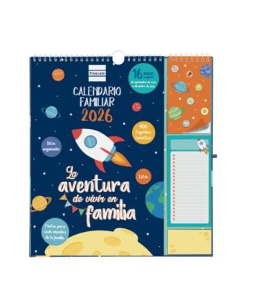 CALENDARIO 16 MESES SEPTIEMBRE 2025-DICIEMBRE 2026 PLUS 340X380 MES VISTA FAMILIAR+ FINOCAM 540220126
