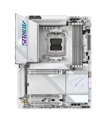 GIGABYTE Placa Base X870E AORUS PRO ICE - Compatible Con CPUs AMD Ryzen 9000, VRM Digital De 16+2+2 Fases, Hasta 8000MHz DDR5 (O