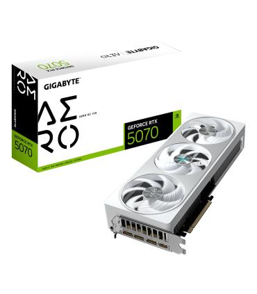 GIGABYTE GeForce RTX 5070 AERO OC 12G Tarjeta Grfica - 12GB GDDR7, 192 Bits, PCI-E 5.0, XXXX MHz Core Clock, 3 X DP 2.1a, 1 X HD