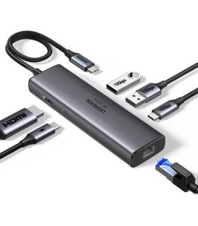 HUB UGREEN 6EN1 USB-C A HDMI 2XUSB-A USB-C RJ45 PD