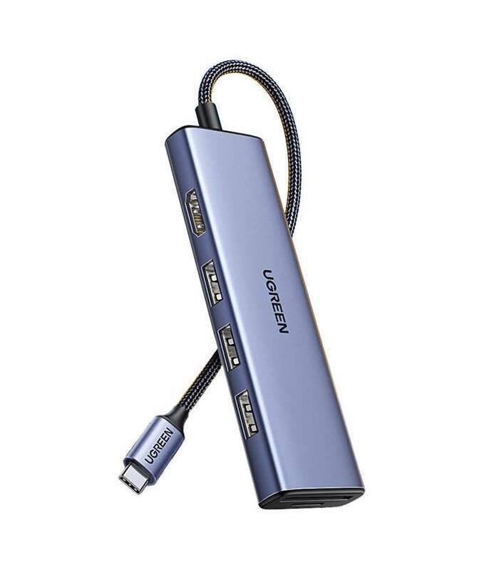 HUB UGREEN 6EN1 USB-C A HDMI + 3XUSB-A + SD TF