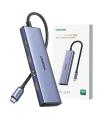 HUB UGREEN 6EN1 USB-C A HDMI + 3XUSB-A + SD TF