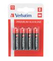 PILAS ALCALINAS VERBATIM LR06 AA 1.5V - PACK 4