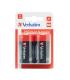 PILAS ALCALINAS VERBATIM D-LR20 PACK 2
