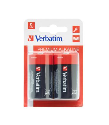 PILAS ALCALINAS VERBATIM D-LR20 PACK 2