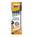 Caja De Bolgrafos De Tinta De Aceite Bic Cristal Original 516345/ 5 Unidades/ Negros