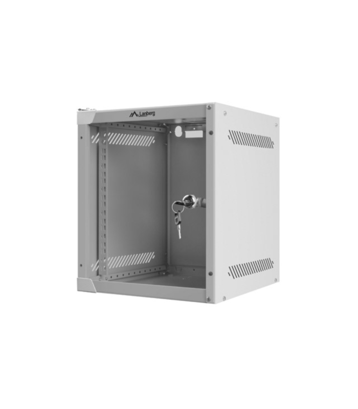 ARMARIO LANBERG MURAL 6U 280X310 RACK 10\" FLAT PACK GRIS PUERTA CRISTAL