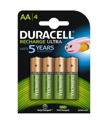 Pack De 4 Pilas AA Duracell HR06-P  1.2V  Recargables