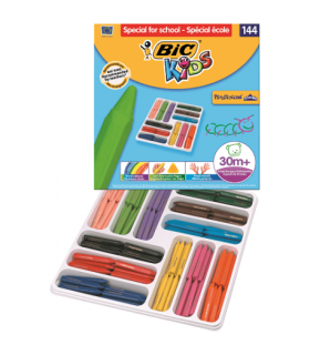 ESTUCHE 144 CERAS DE COLOR CON 12 COLORES DIFERENTES BIC 8878332