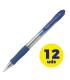 Caja de Bolgrafos de Tinta de Aceite Retrctil Pilot Super Grip M/ 12 unidades/ Azules