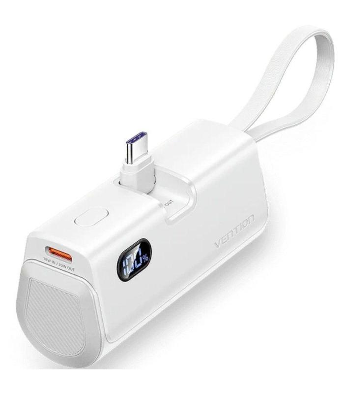 Powerbank 4800mAh Vention FHQW0/ 22.5W/ Blanca