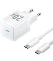 Cargador De Pared GaN Vention TZ-FEPW0-EU-01/ 1xUSB Tipo-C + Cable USB Tipo-C/ 20W