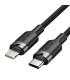 Cable USB Tipo-C Lightning Vention LALBF/ USB Tipo-C Macho - Lightning Macho/ 27W/ 480Mbps/ 1m/ Negro